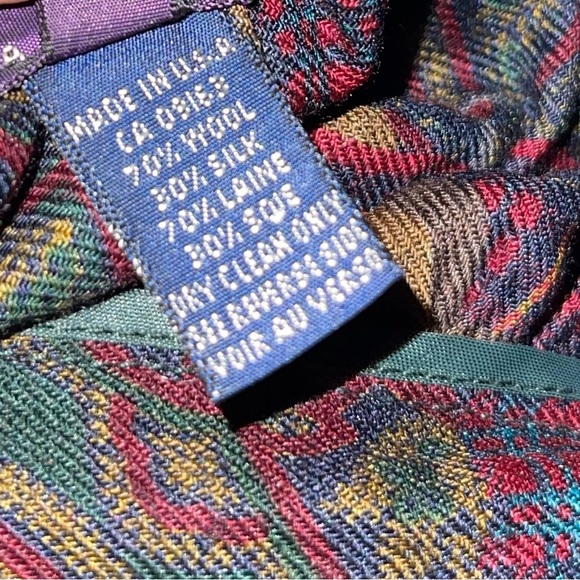 Ralph Lauren Purple Label Wool and Silk Blend  Paisley Equestrian Skirt - Picture 3 of 9